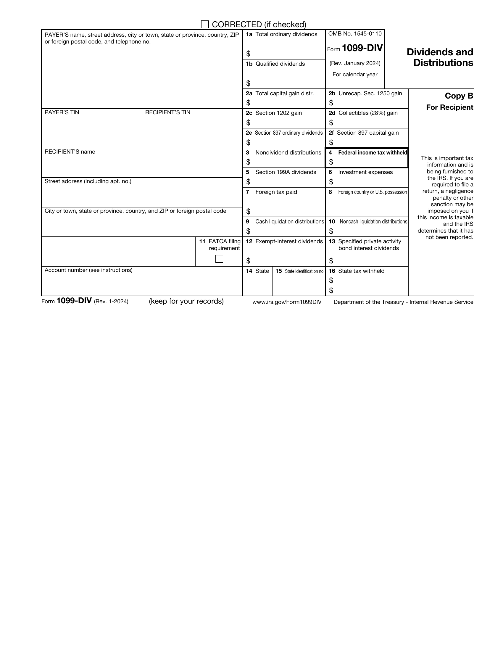 1099-DIV Form Page 4 Preview