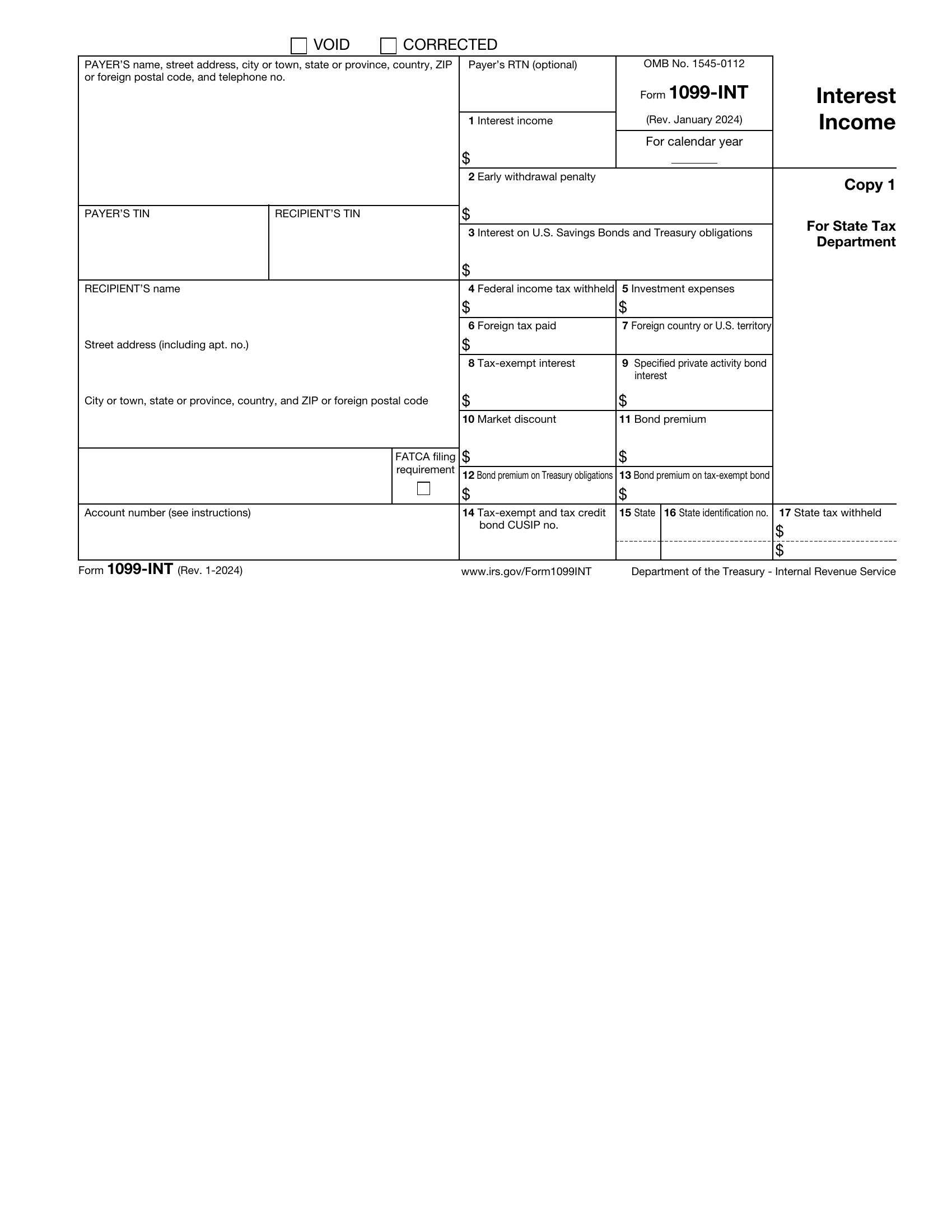 1099-INT Form Page 3 Preview