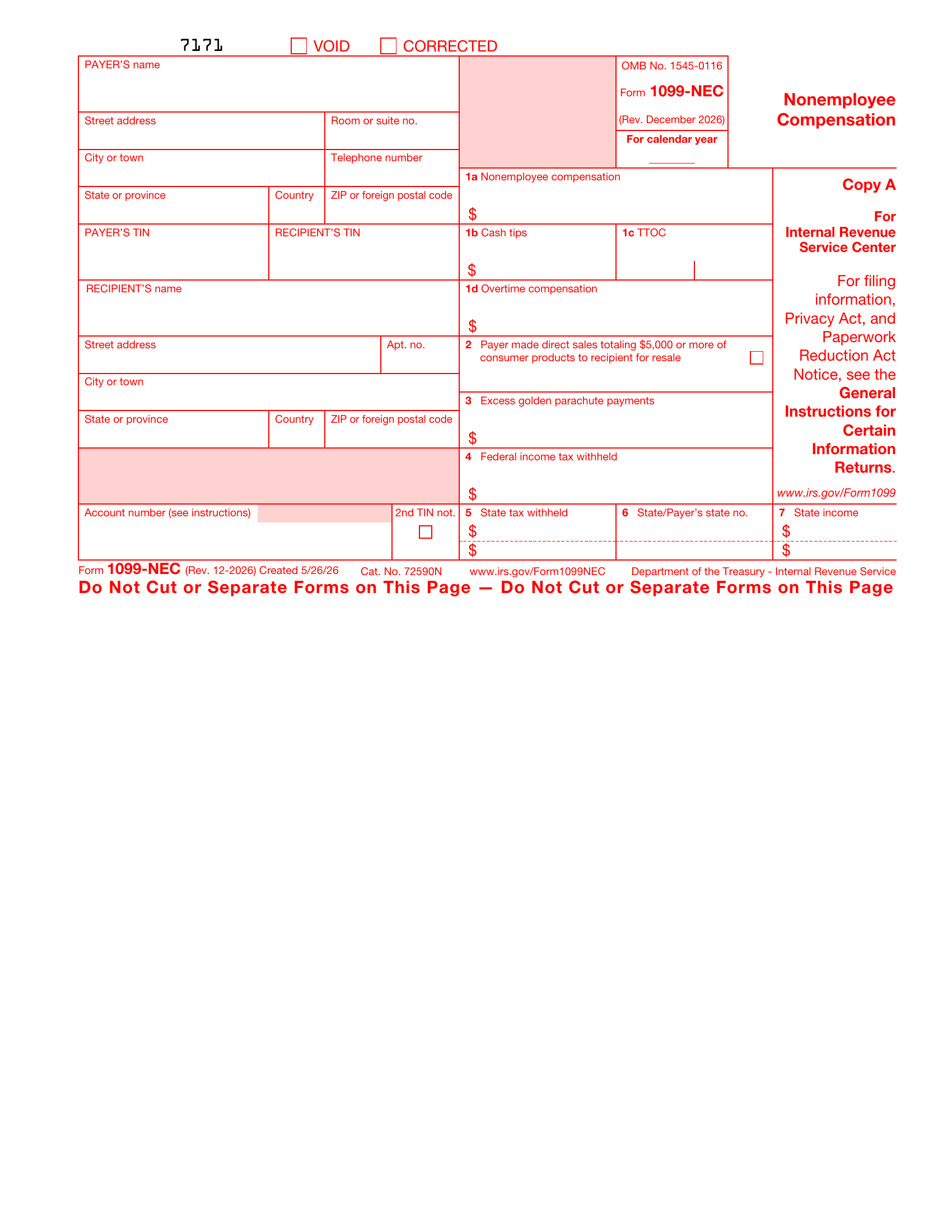 1099-NEC Page 2 Preview