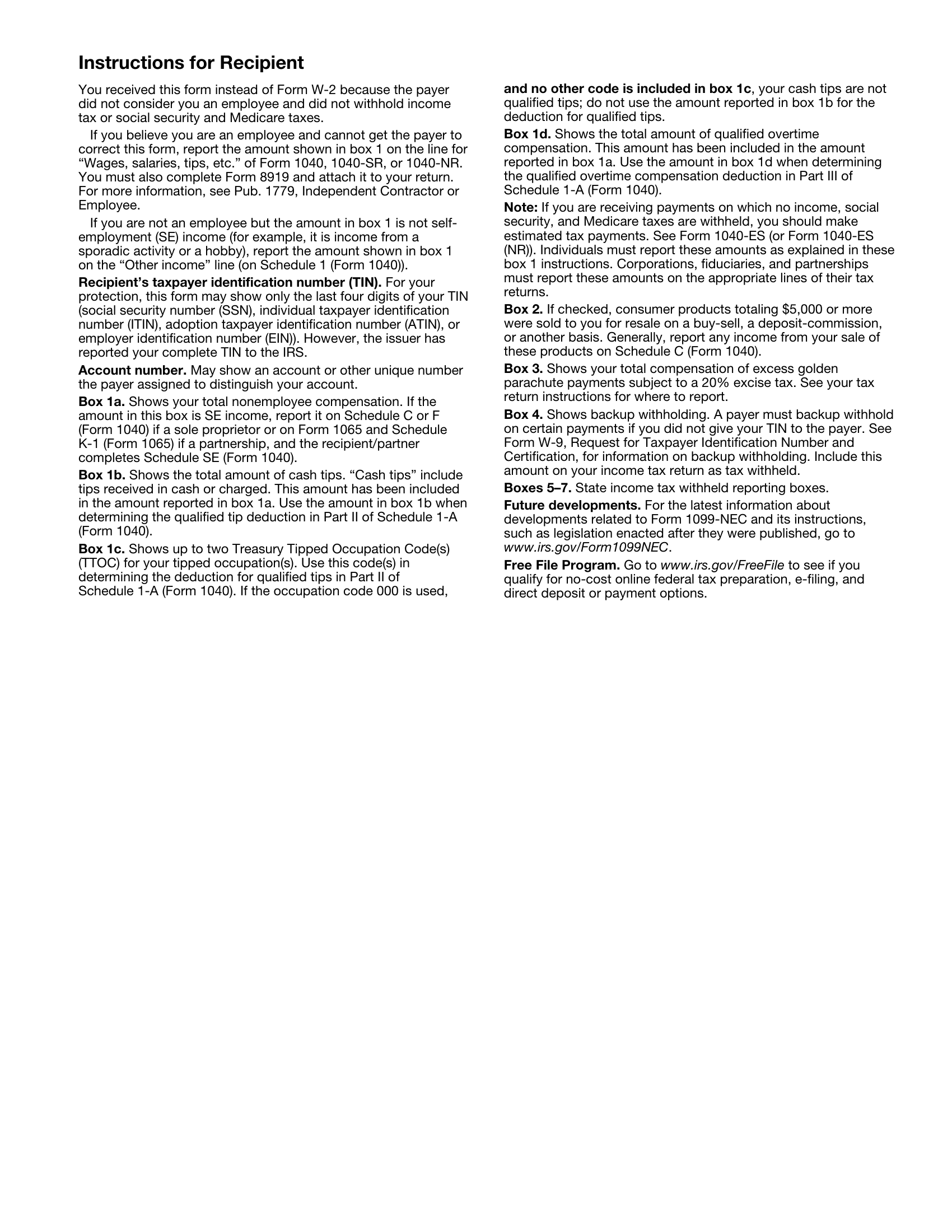 1099-NEC Page 5 Preview