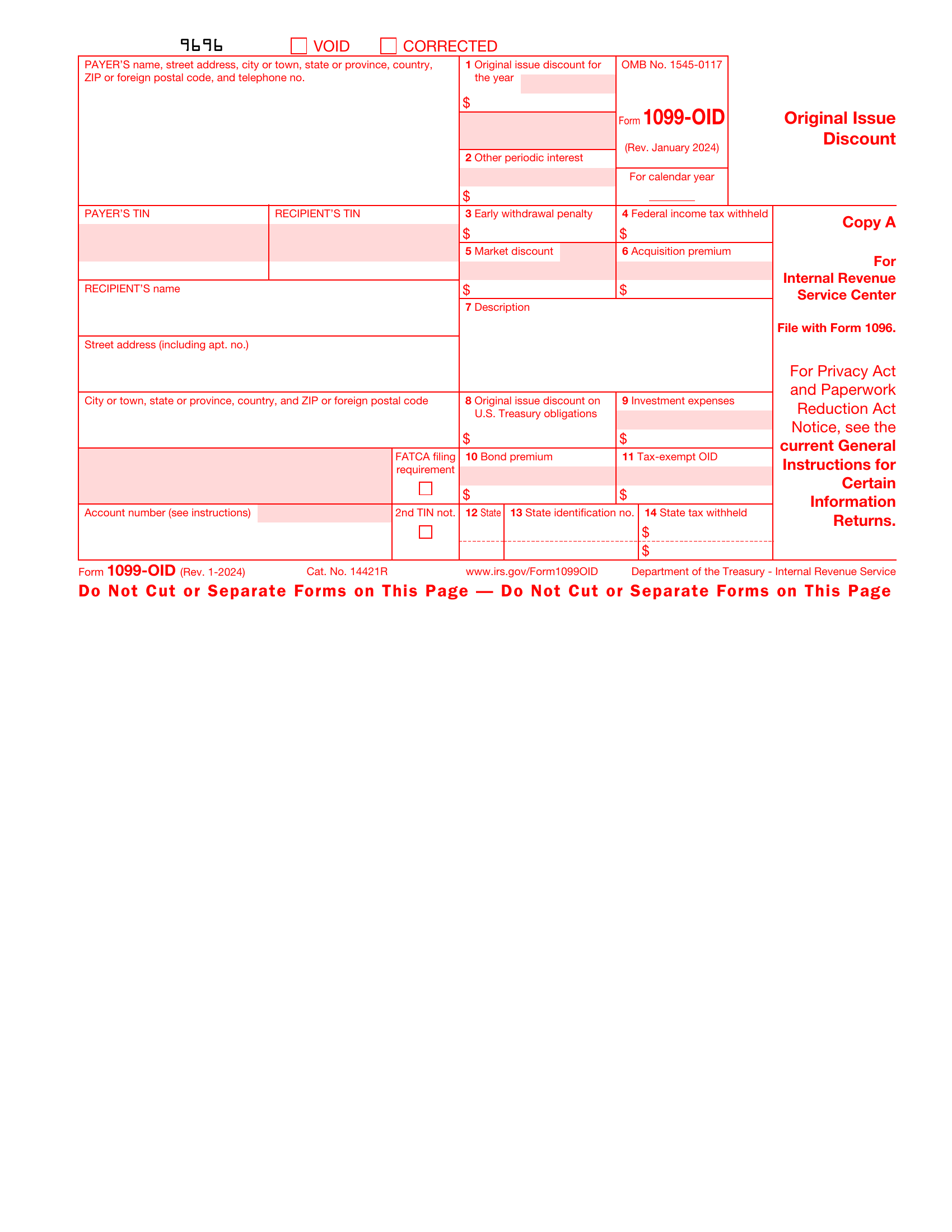 1099-OID Form Page 2 Preview