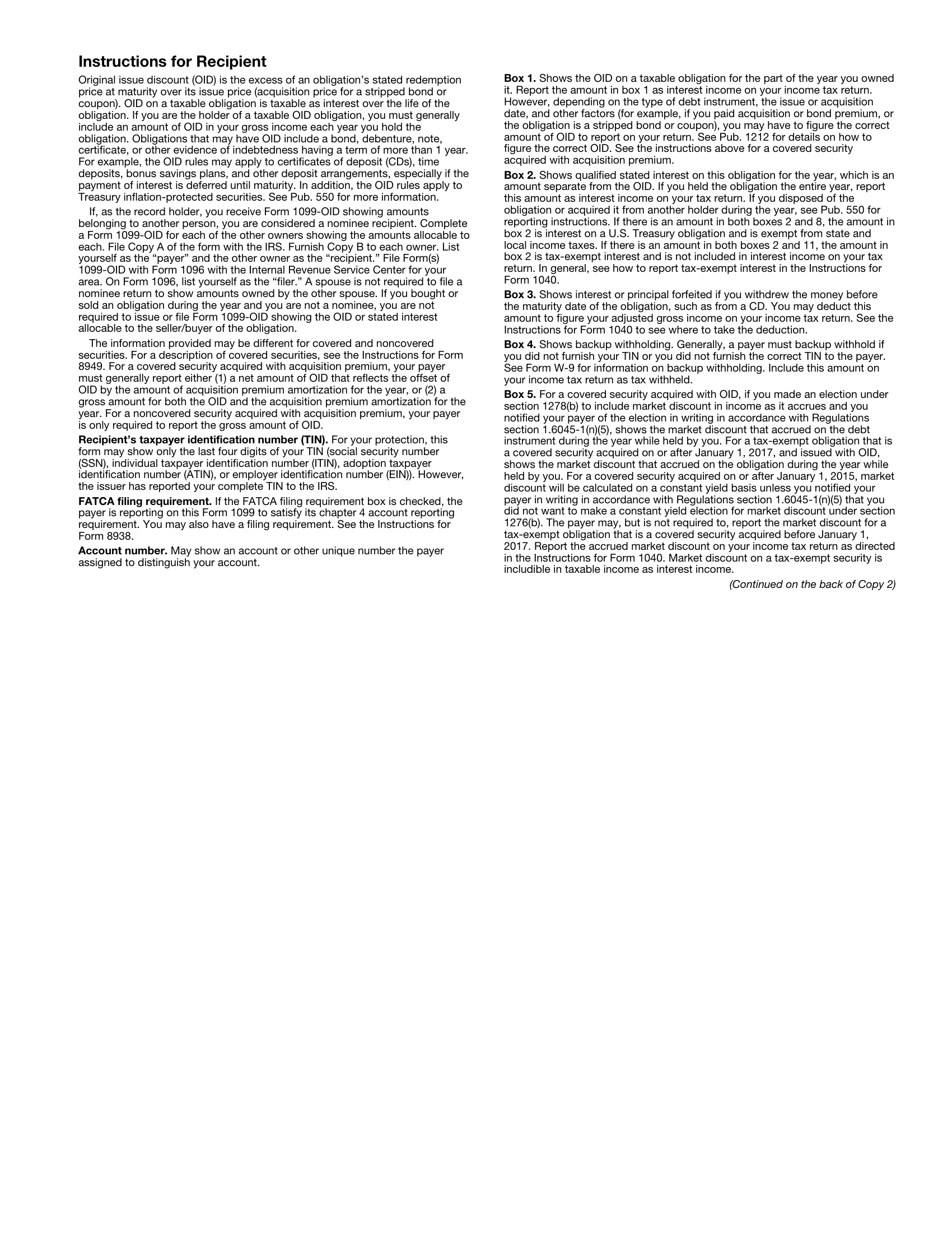 1099-OID Form Page 5 Preview