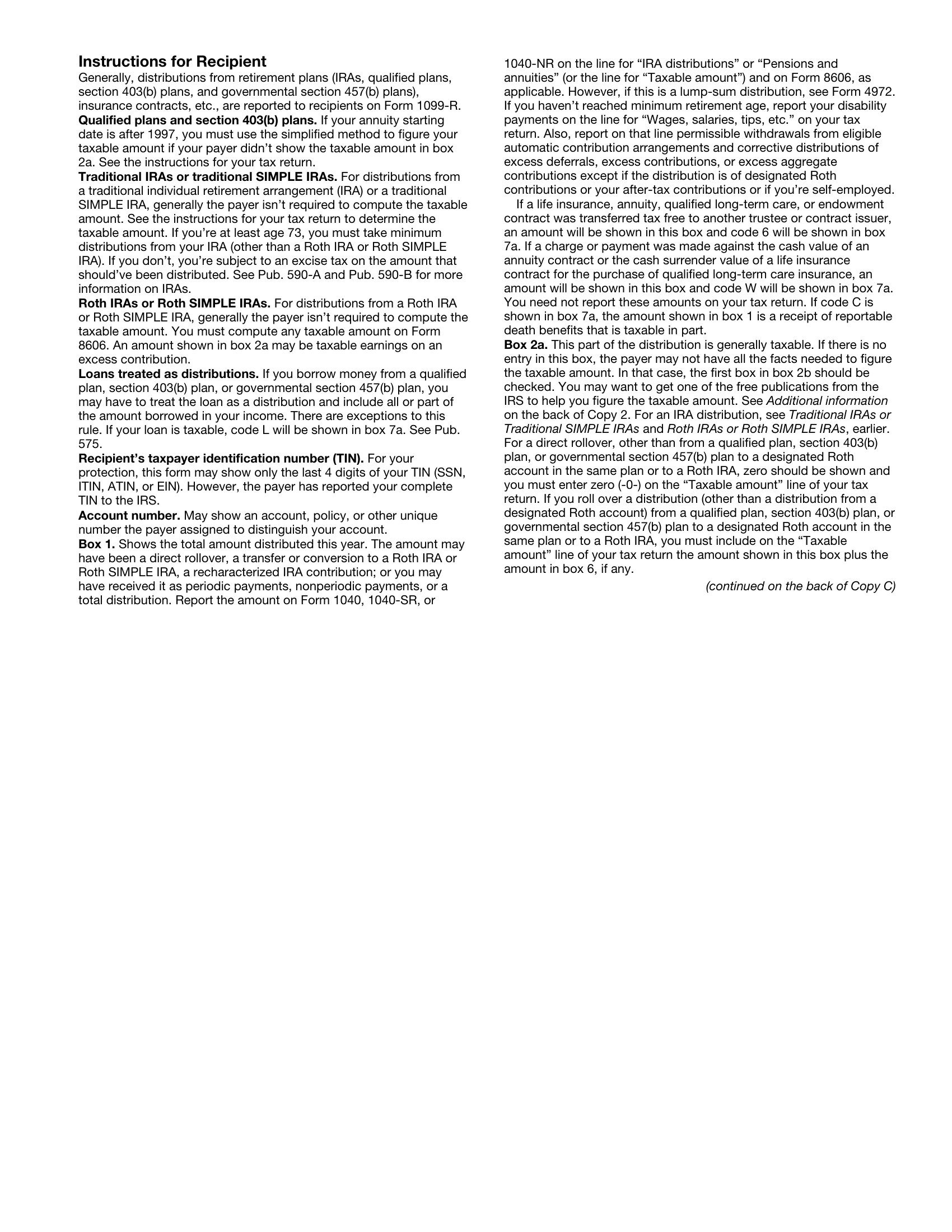 1099-R Form Page 5 Preview