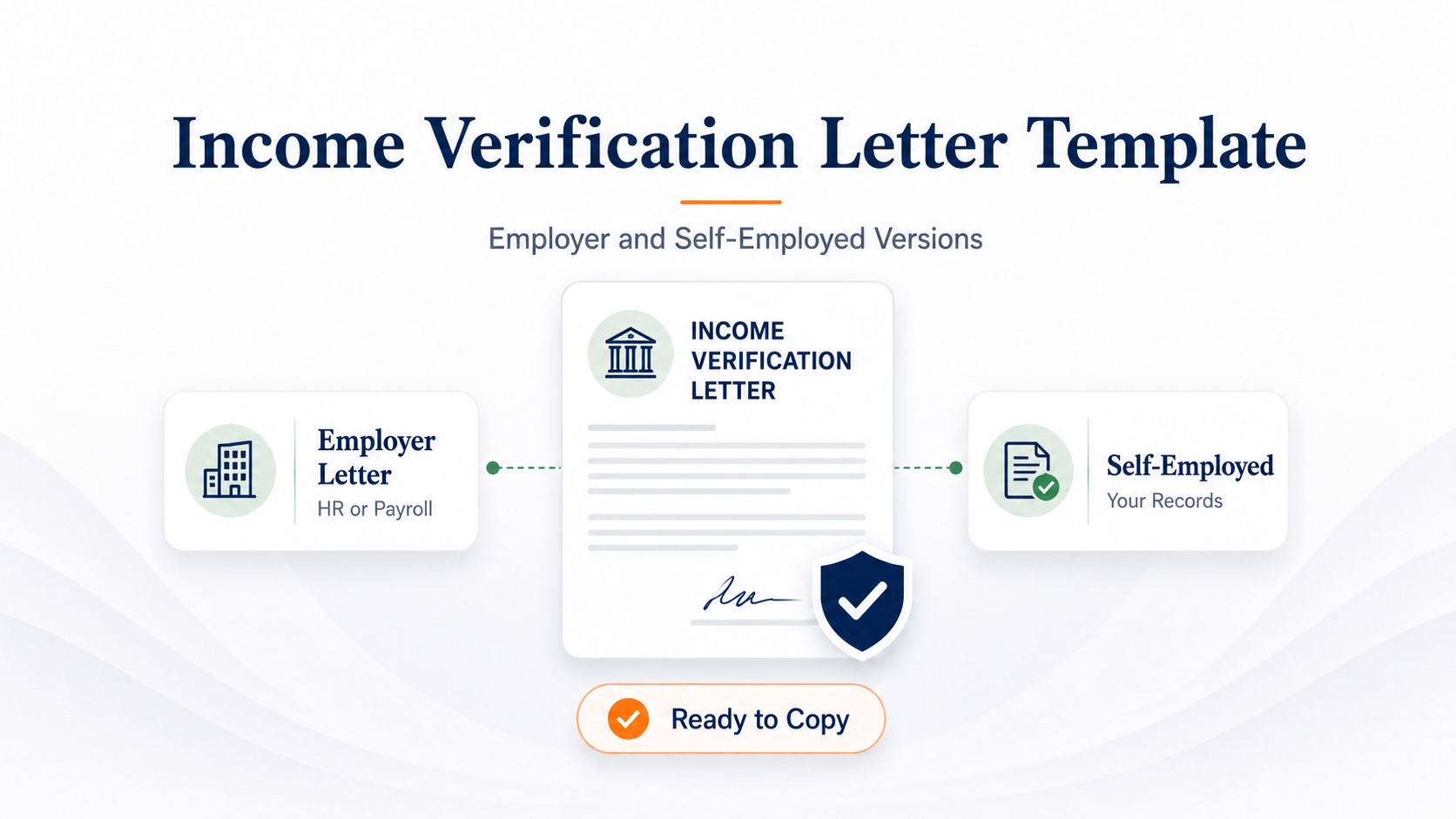 Income Verification Letter Template for Employees & Self-Employed Workers