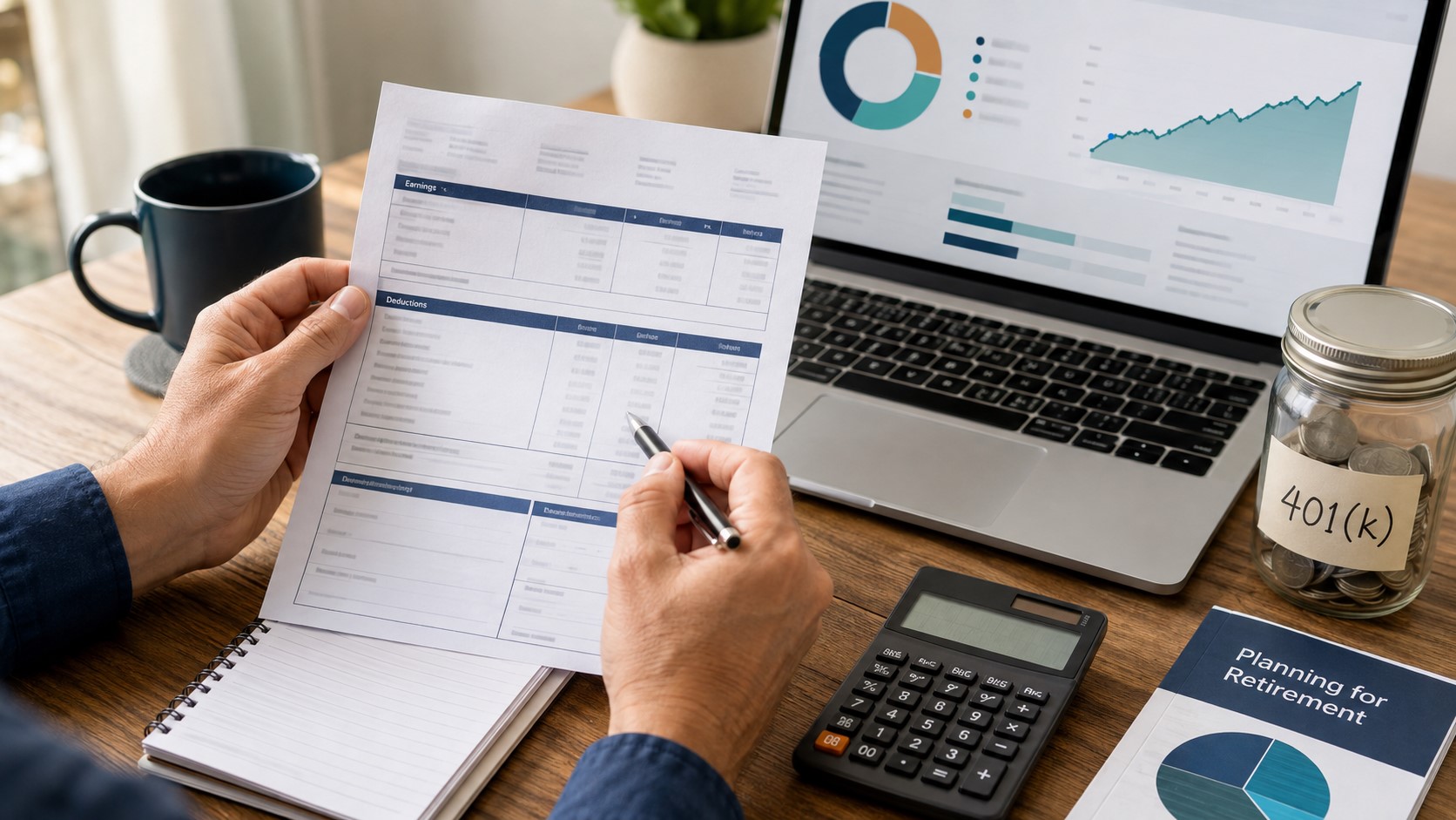 What Is 401(k) on a Pay Stub? Pre-Tax, Roth, and Contribution Limits
